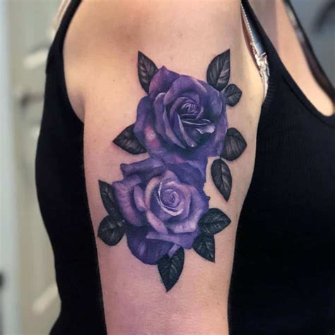 Top 81 Best Purple Rose Tattoo Ideas 2021 Inspiration Guide