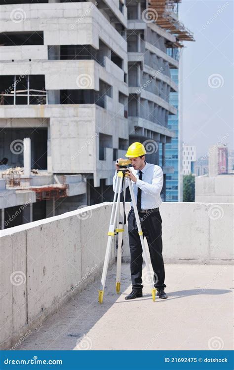 Architect On Construction Site Stock Image Image Of Outside Happy