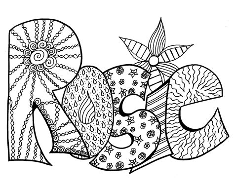 25 Name Coloring Pages For Adults