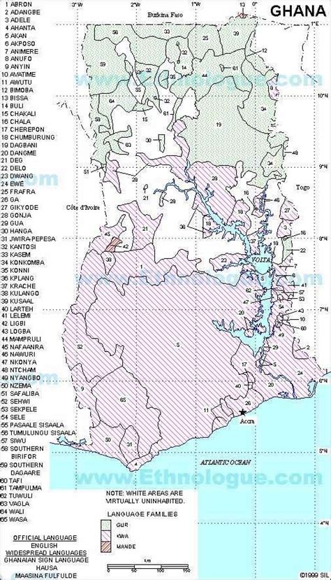 2 The Language Map Of Ghana Download Scientific Diagram