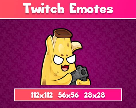 Banana Emote Pack Wave Gun Love Twitch Etsy