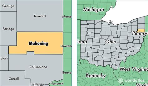 Mahoning County Ohio Map Zip Code Map