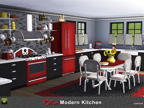 Second part of simple kitchen set, set includes the following 12 objects: cashcraft's Retro Modern Kitchen