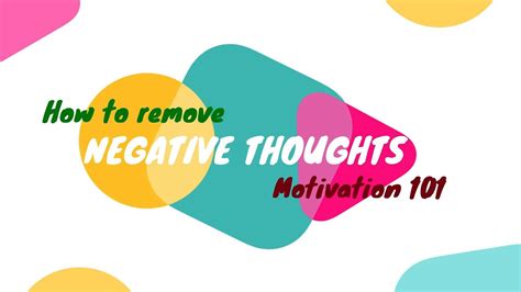 how to remove negative thoughts youtube