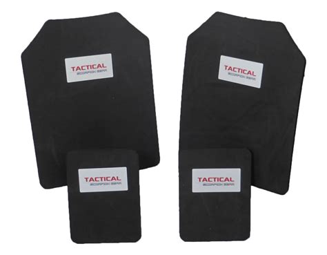 Tactical Scorpion Body Armor Plates Trauma Pads 10mm 11x146x8 Set For
