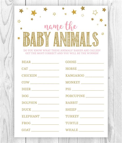 Free Printable Baby Shower Game Ideas