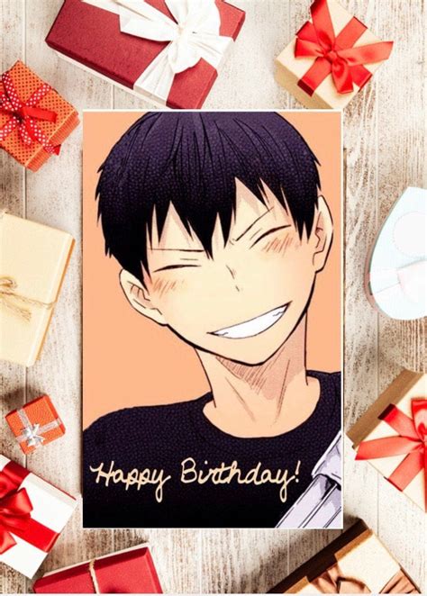 Haikyuu Birthday Card 2 Anime Haikyuu Birthday Card Etsy