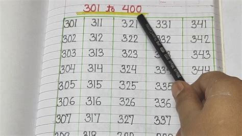 Learn To Read Numbers From 301 To 400 Youtube