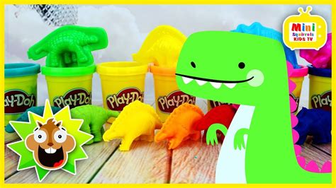 Learn Colors With Play Doh Dinosaurs Fun And Creative Video For
