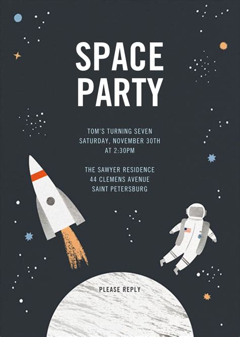 Blast Off Your Party Planning With This Outer Space Birthday Card