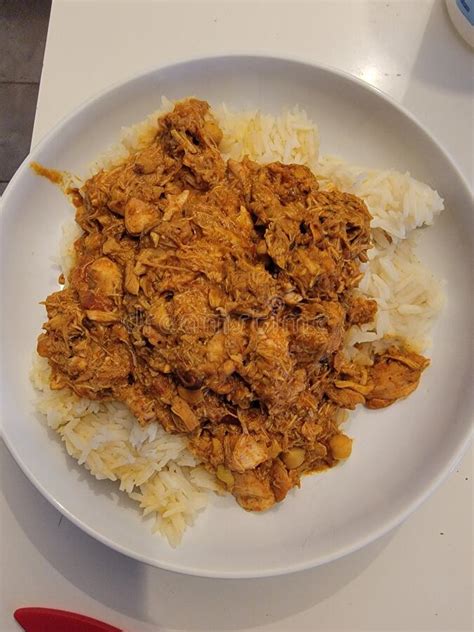 Butter Chicken And Basmati Rice Stock Photo Image Of Chicken Fish