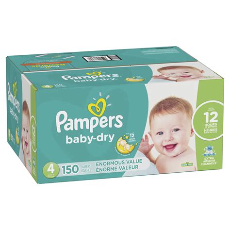 Pampers Baby Dry Diapers Enormous Pack Size 4 150ct Brickseek