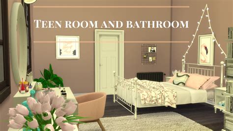 Teen Bedroom And Bathroom Sims 4cc Youtube