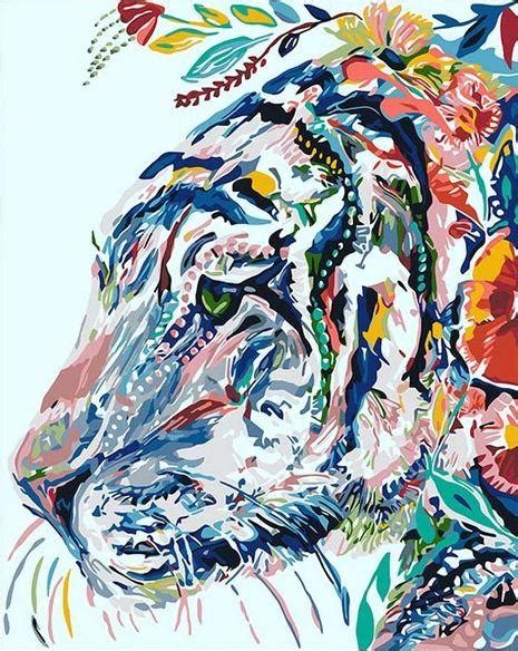 Abstract Malayan Tiger Paint By Numbers Numeral Paint Kit
