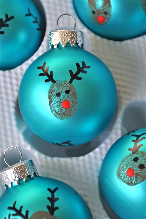 Christmas Goodness Reindeer Thumbprint Ornaments