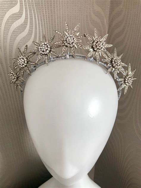 celestial star halo crown tiara star crown star headpiece etsy