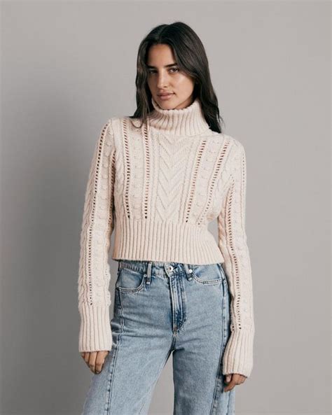 Buy The Elizabeth Wool Cable Turtleneck Rag And Bone