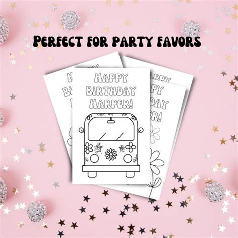 Digital Coloring Book Party Favors Birthday Party Favors Etsy