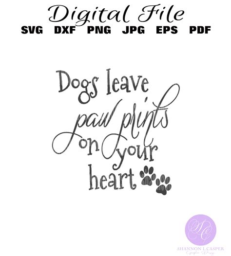 Dogs Leave Paw Prints On Our Hearts 415521 Svgs Design Bundles
