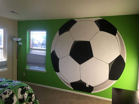 Mega Soccer Paint By Number Wall Mural Soccer Room Soccer Bedroom