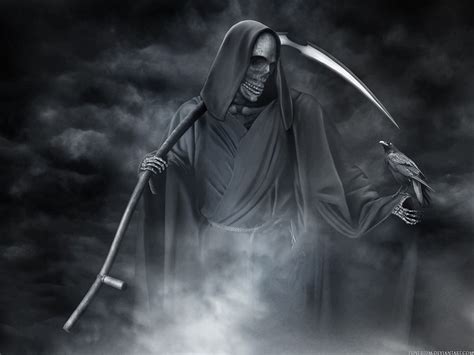 Hd Wallpaper Cemetery Cross Dark Fantasy Grave Reaper Scythe