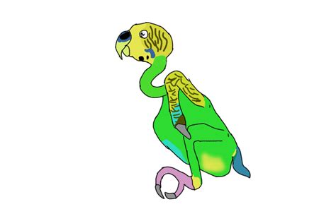 Skin wrapped budgie(wow i did a great job) : inaccurate_fossils