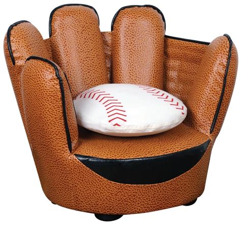 Childrens Baseball Glove Chair And Pillow Set Y0462 Lamps Plus