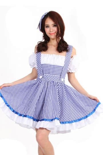 Blue Cute Halloween Womens Dorothy Dress School Girl