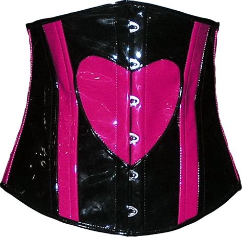 Heart Underbust Corset Uv Neon Hot Pink Fashion For Every One All