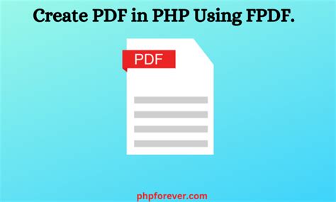 Create Pdf In Php Using Fpdf