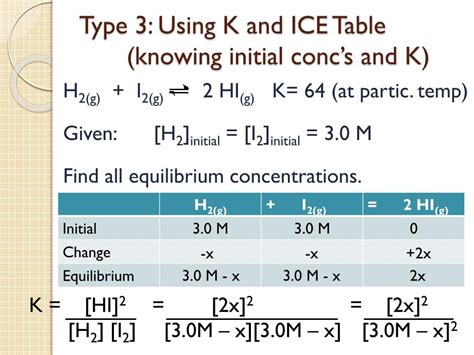 How To Find Equilibrium Constant Using Ice Table