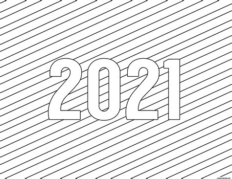 Coloriage Nouvel An 2021