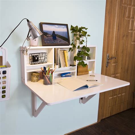 Sobuy Fwt07 W Folding Wooden Wall Mounted Drop Leaf Table Desk