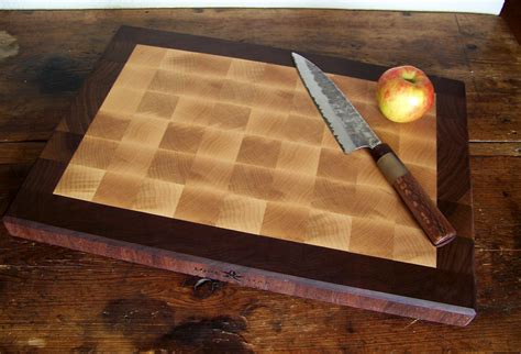 End Grain Maple With Walnut Border Cutting Board