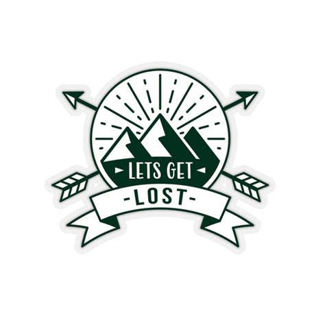 Let's Get Lost Sticker, Camping Sticker, Adventure Sticker, Mountain Sticker, Mountain Gift ...
