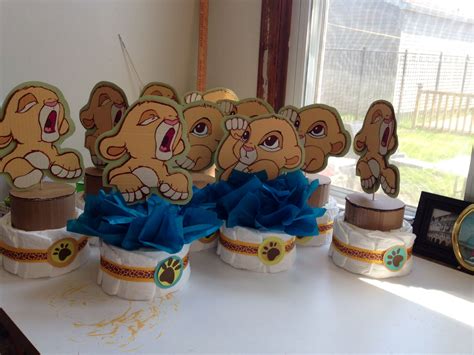 See more ideas about lion baby shower, baby shower, shower. Baby simba Centerpieces, the lion king by delabhe baby ...