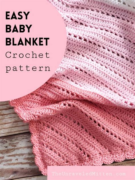 This Easy Crochet Baby Blanket Pattern Is Made Of Double Crochet