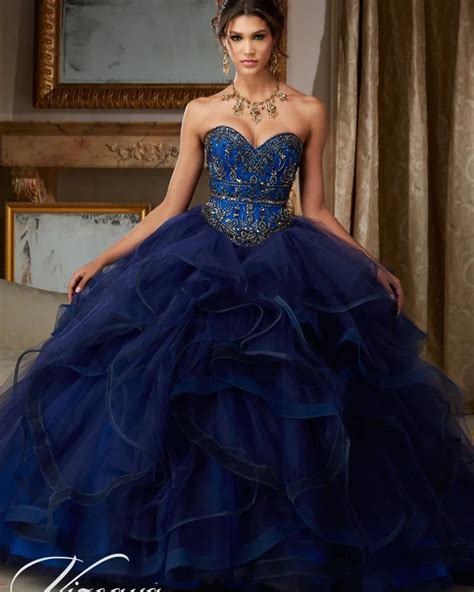 Puffy Princess Popular Debutante Gown Navy Blue Quinceanera Dresses 2016 Cheap Quinceanera Gowns