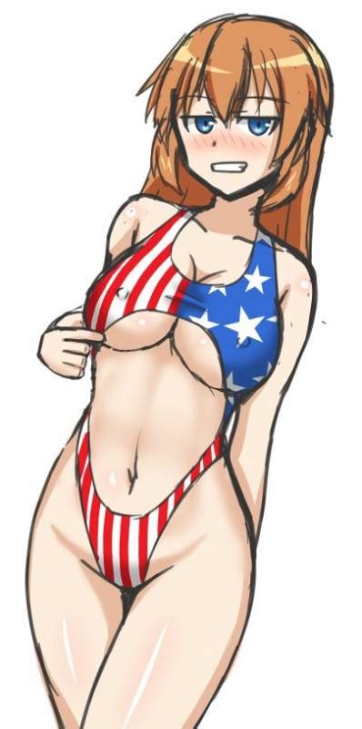 Rule 34 1girls American Flag American Flag Bikini Blue Eyes Charlotte
