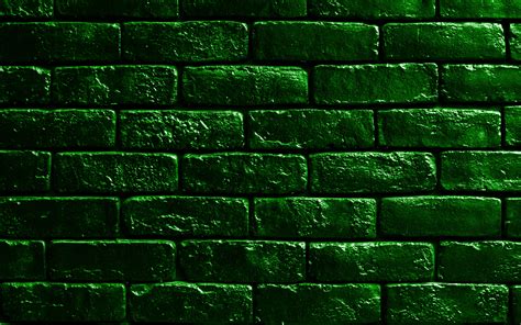 Download Wallpapers Green Brickwall 4k Green Bricks Bricks Textures