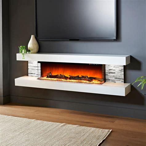 Evolution Fires Vegas 72 Inch Wall Mount Electric Fireplace White