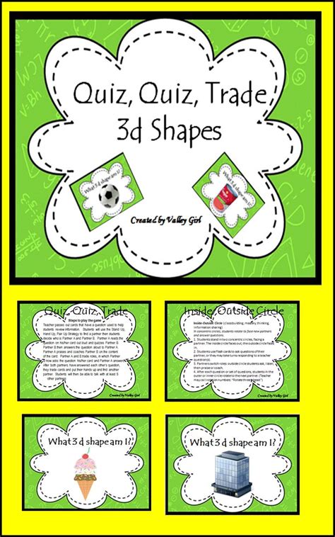 Quiz Quiz Trade With 3d Shapes 3d Shapes Shapes Quiz Quiz Trade