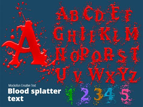 Halloween Blood Splatters Text Effect Mockofun
