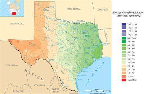 Annual Average Precipitation Across Texas Map Forest Map Texas