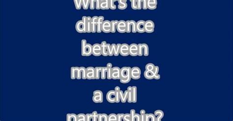 Difference Between Marriage And Civil Partnership Videos