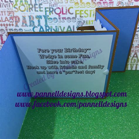 Pannell Designs Paper Crafting Pop Up Box Golf Birthday Card