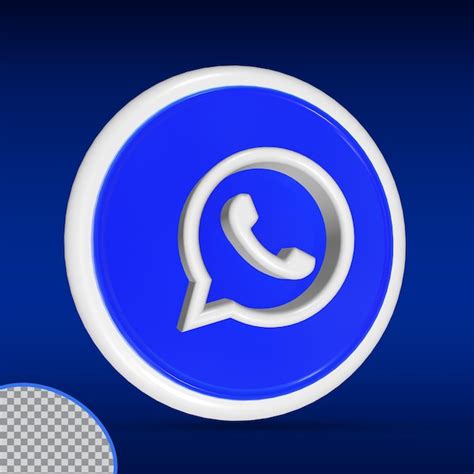 Cone Whatsapp Estilo Moderno Cor Azul Do C Rculo D Psd Premium