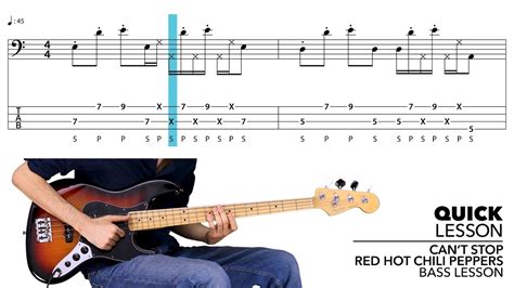 This is called bass tablature (or 'tab' for short). Red Hot Chili Peppers Can't Stop Slap Bass Lesson with ...