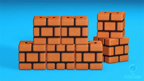 3d Super Mario Bros Brick Block Model Turbosquid 2064017