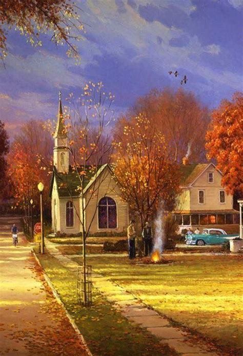 Pin By Brenda Smith On Church In The Wildwood Autumn Painting